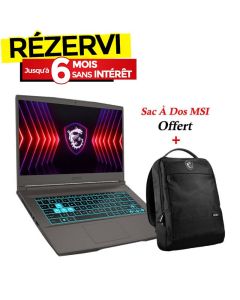 PC Portable Gamer MSI Thin 15 B13UCX i5 13è Gén 8G RTX 2050