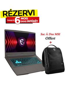 PC Portable Gamer MSI Thin 15 B13UCX i5 13è Gén 8Go RTX 2050