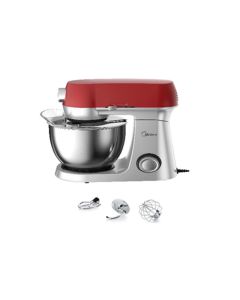 Robot pétrin MIDEA MJ-KM1001W 1000W - Rouge & Inox