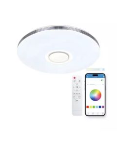 PLAFONNIER KSIX AURA 49CM RGBIC+CCT 7200LM 66W ILINK HP 5W - BLANC