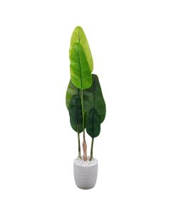 Plante Artificielle Bananier Pot Céramique Déco