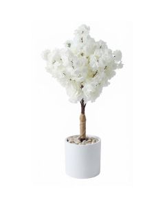 Plante Artificielle Hydrangea Pot Céramique Blanc