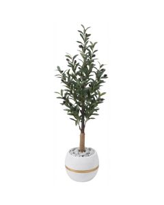 Plante Artificielle Olivier Pot Céramique Déco
