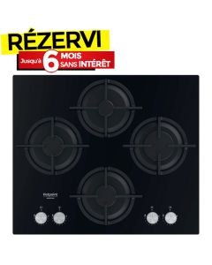 Plaque de Cuisson ARISTON AGS-61S-BK 4 Feux 60cm - Noir