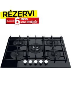 Plaque de Cuisson Encastrable ARISTON AGS-72F-BK 5 Feux 75cm - Noir