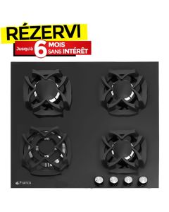 Plaque De Cuisson Encastrable FRANCO 385BF 4Feux 60 cm - Noir