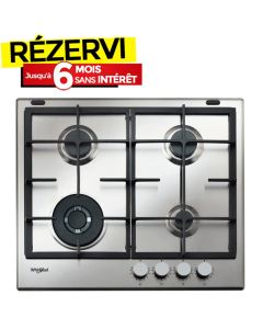 Plaque de Cuisson Encastrable WHIRLPOOL GMAL6422IXL 4 Feux - Inox Ixelium