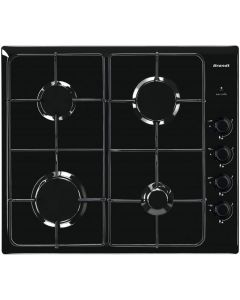 Plaque de Cuisson Gaz Brandt BPE6400B 60cm - 4 Feux Noir