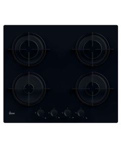 Plaque de Cuisson Gaz HOOVER 60cm - 4 Feux - Design Noir