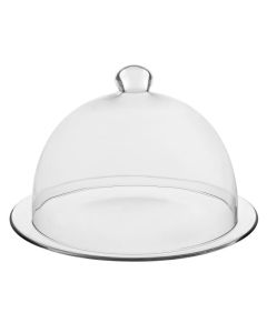 Plat VIDIVI Avec Cloche Banquet En Verre - 28 cm