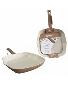 Poêle Grill Carrée Baroly 28 cm Beige – Soft-Touch