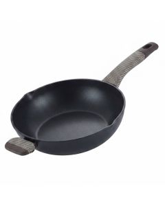 Poêle Wok Antiadhésive Baroly 24 cm – Effet Tressé Rotin