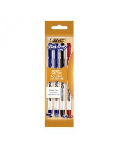 Pochette de 4 stylos BIC GELOCITY - assortis