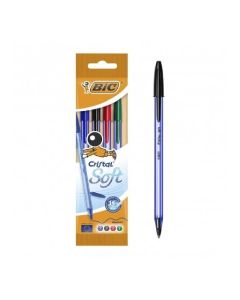 Pochette de 4 Stylos BIC Soft à Bille - 9002012