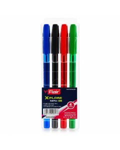 Pochette de 4 Stylos FLAIR XPLORE à Bille Assortis