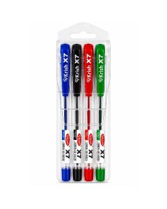 Pochette de 4 Stylos KRISH X7 à Bille - Assortis