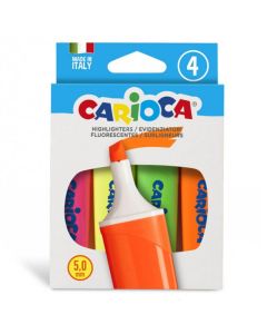 Pochette de 4 surligneurs CARIOCA Memolight