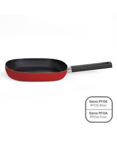 Poêle LIVOO grill aluminium 24 cm - Rouge