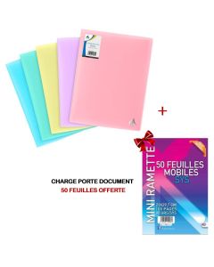 Port Document OFFICEPLAST 80 VUES Pastel + Charge Porte Document 