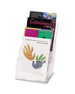 Porte Brochure FAIBO A5 - 4 Compartiments Plastique Transparent
