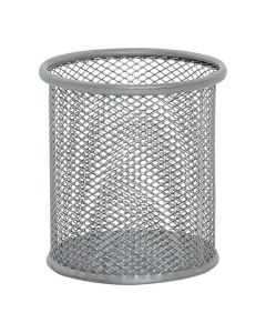 Pot à Stylo Rond Métal - Gris (802GR)