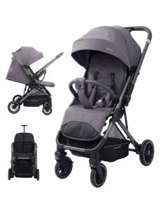 Poussette Bébé KIDILO 6521 Pliable - Gris(6521-GRIS)