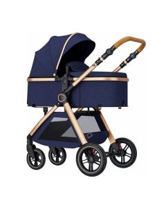 Poussette Landau BELECOO X1-D - Bleu Marine