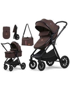 Poussette Landau KIDILO H2D Avec Sac Maman - Marron