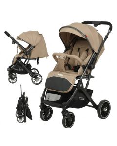 Poussette Valise KIDILO 535 Réversible & Pliable - Marron
