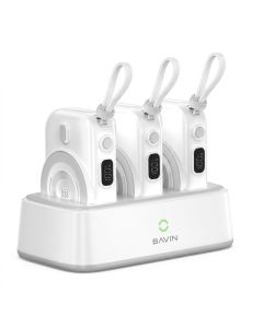 Pack 3 Power Banks BAVIN Magnétiques 10000mAh 22.5W Blanc