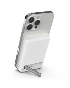 Power Bank BELKIN Boost Charge Magsafe 5000Mah + Support - Blanc