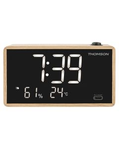Radio-Réveil Avec projection THOMSON Bois CP202T 