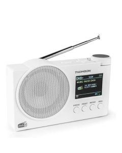 Réveil Numérique Bluetooth THOMSON Blanc RT400DABBTWH avec Écran LED