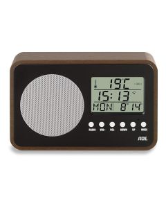 Radio Réveil FM Sans Fil ADE BR-1704 - Noir