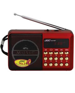 Radio Sans Fil JOC H011BT Avec Emplacement Carte Mémoire - Rouge