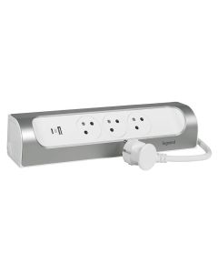 Rallonge Multiprises D'angle LEGRAND 3x2P+T 16A 230V avec cordon 1m