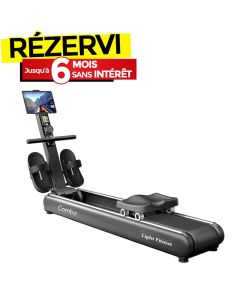 Rameur Réglable LIGHT FITNESS 16 niveaux - Noir