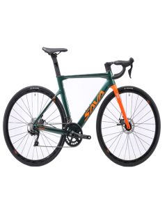 Vélo De Route SAVA REVERY 3.5 En Carbonne Taille M -Vert&Orange