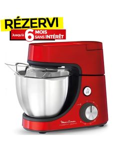 Robot Pétrin MOULINEX Masterchef Gourmet avec Blender 1100W - Rouge