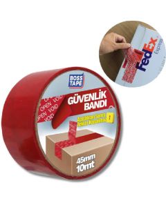 Ruban Adhésif BOSS TAPE De Sécurité Open Void 10m x 45mm - Rouge