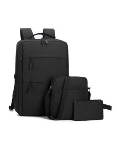 Sac à Dos 3 En 1 Pour PC Portable 15.6'' Avec Port USB - Noir