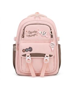 Sac à Dos Scolaire 3 Compartiments Primaire Collège Rose