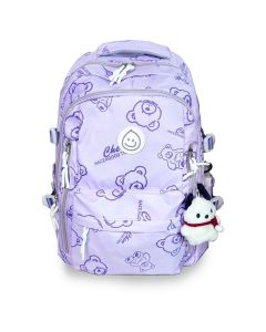 Sac à Dos Scolaire Fille Ado Violet – Kit 3 En 1 : Sac + Trousse + Sac Isotherme Déjeuner – ZHIERNA
