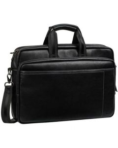 Sacoche RIVACASE Pour Pc Portable 15.6'' En Cuir - Noir