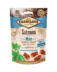 Biscuits CARNILOVE Pour Chat Crunchy Snack Saumon & Menthe 50 g