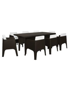 Salon Carthage SOTUFAB Familial Pour Terrase 8 Places - Wengue