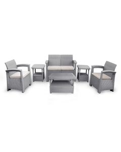 Salon de jardin SOFPINCE 4 places - Gris
