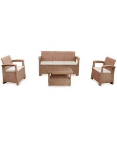 Salon de jardin SOFPINCE Syphax 5 places - Beige