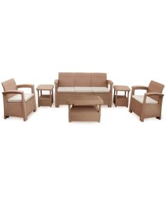 Salon de jardin SOFPINCE Syphax 5 places - Beige