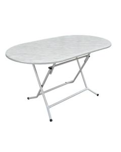 Table SOTUFAB Pliante Ovale 145x78 Werzalit - Marbré